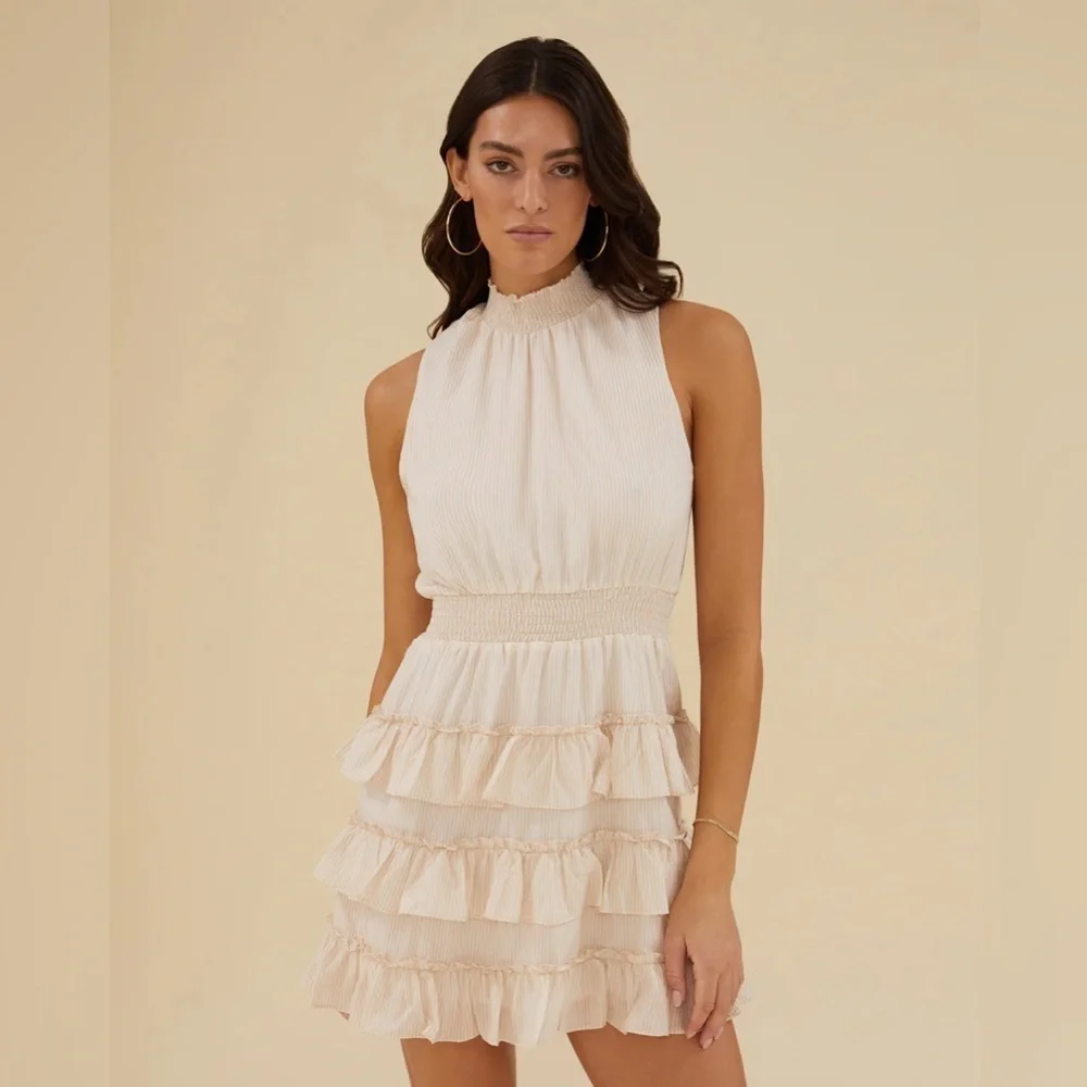 Rachel Parcell Halter Ruffle Mini Dress - Picture 3 of 6